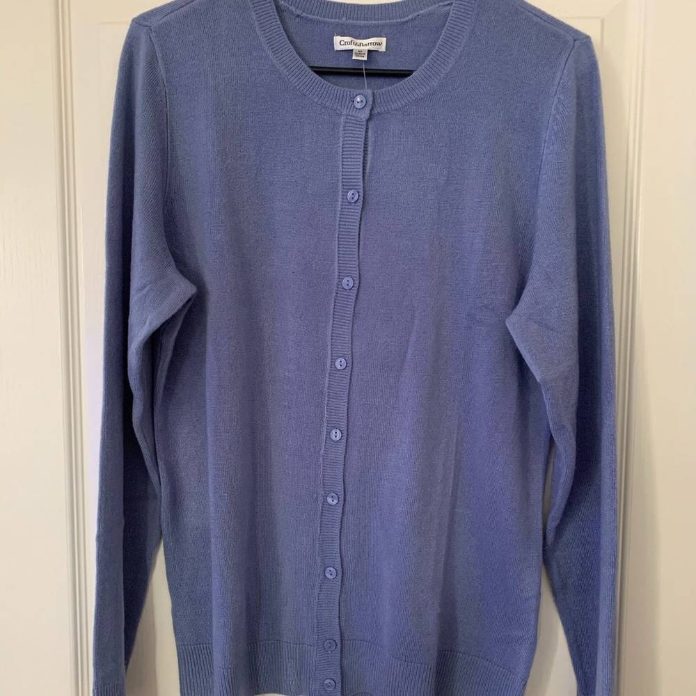 Lavender Purple Croft & Barrow Cardigan Sweater